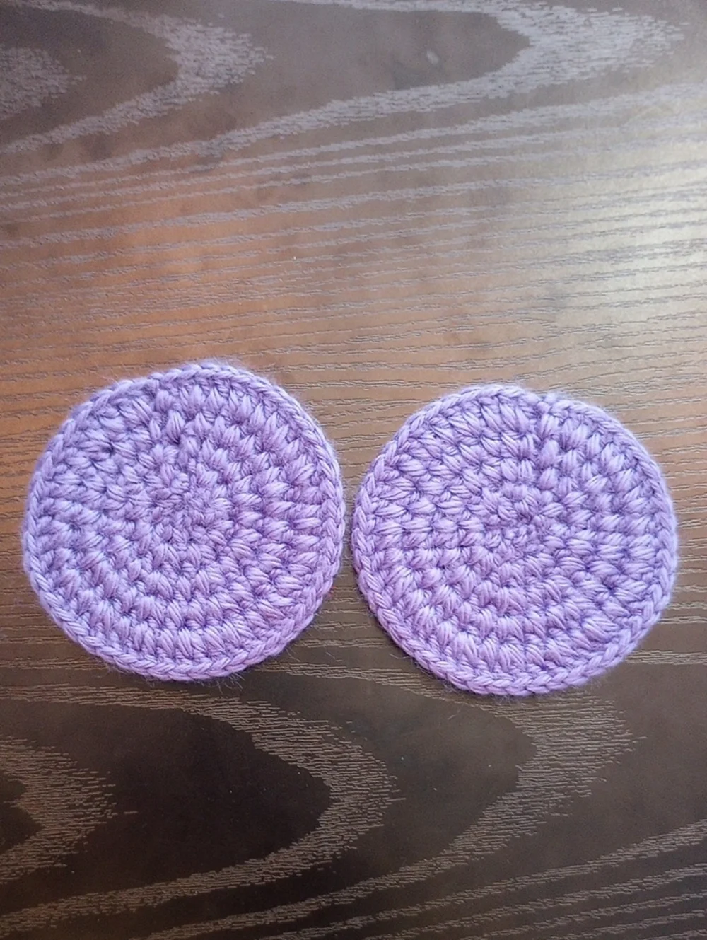 Handmade Crochet Lavender Purple Home Car Coasters Set of 2